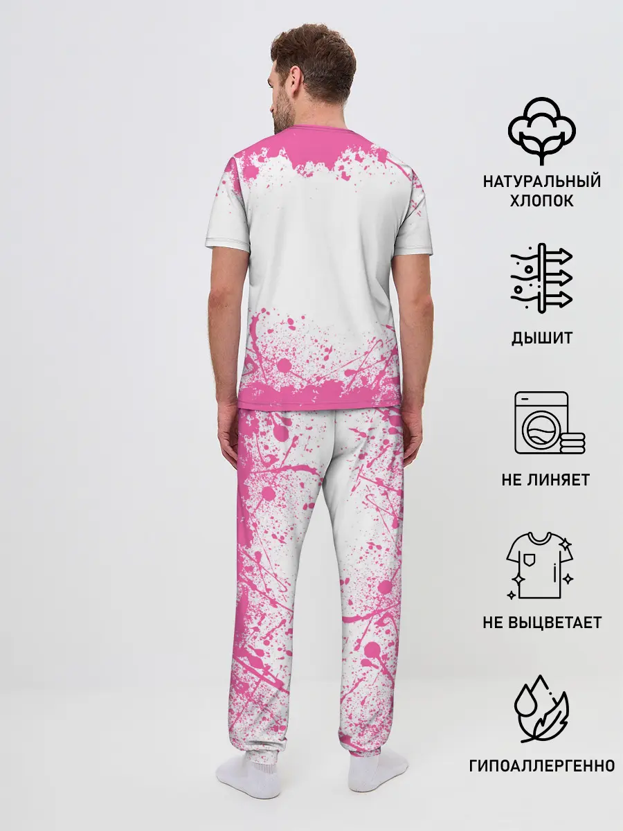 Мужская пижама с брюками / Девушки и танки | Pink