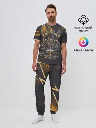 Мужская пижама с брюками / Монстр