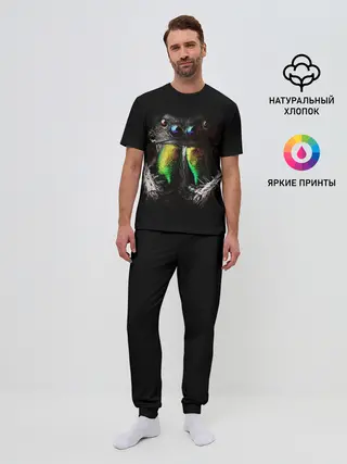 Мужская пижама с брюками / ПАУК МАКРО СЪЕМКА