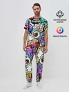 Мужская пижама с брюками / Граффити