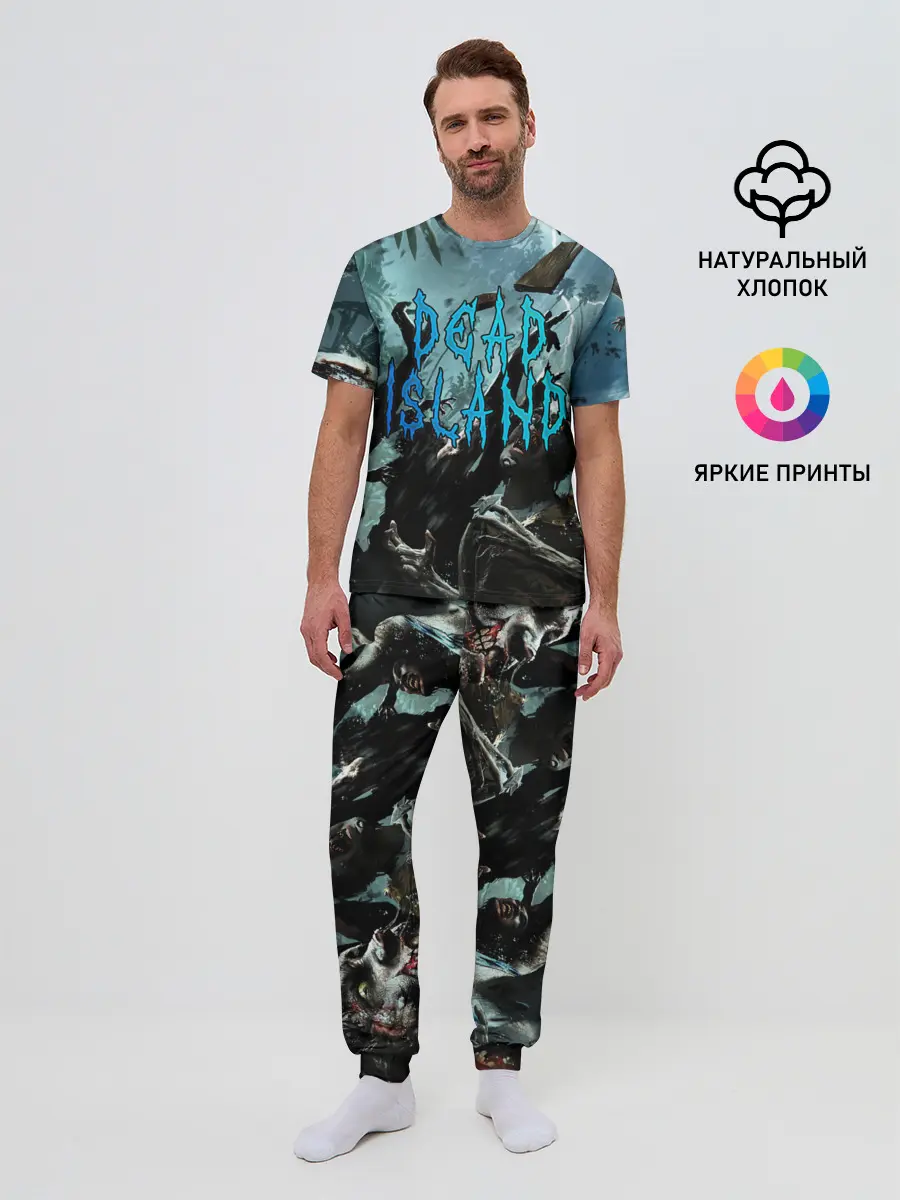 Мужская пижама с брюками / Толпа зомби