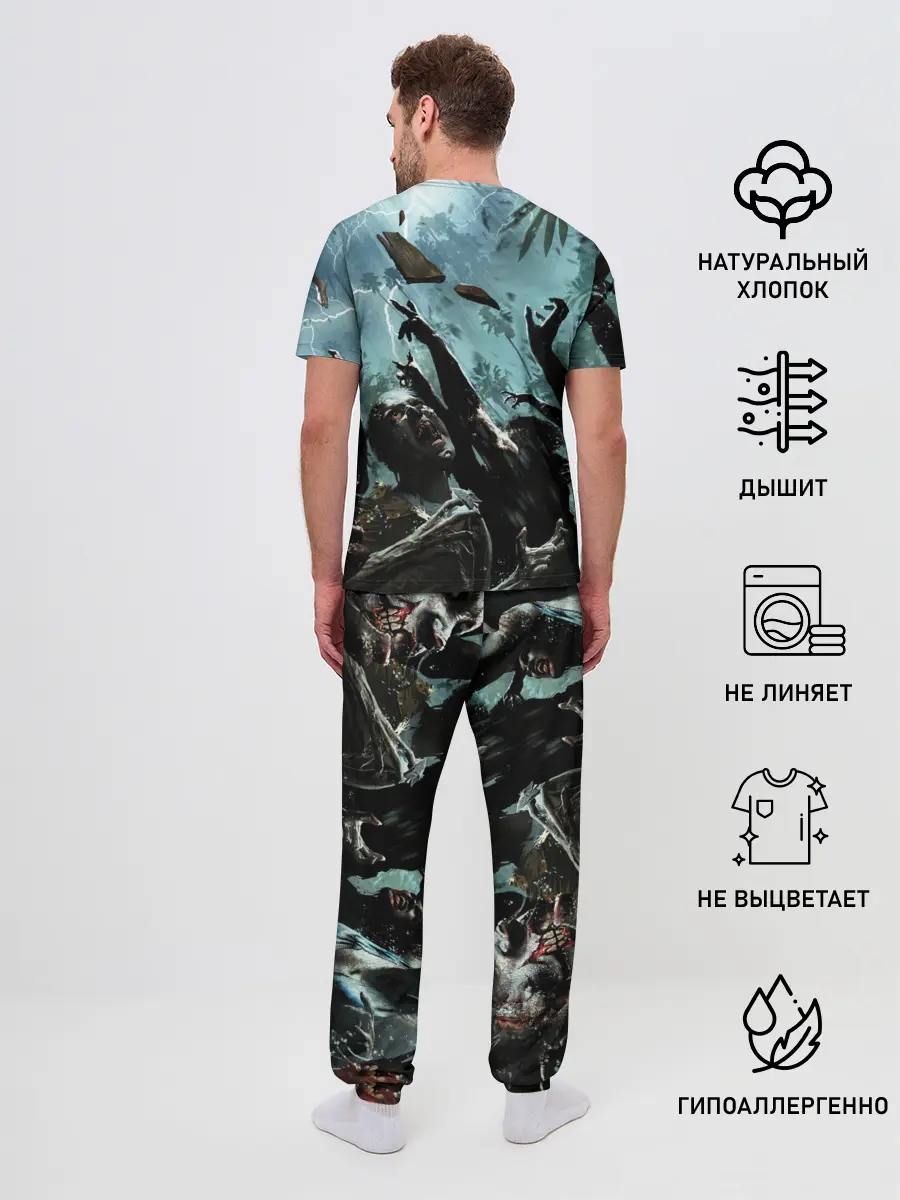 Мужская пижама с брюками / Толпа зомби