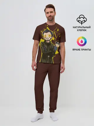 Мужская пижама с брюками / Anime Adam Jensen