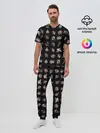 Мужская пижама с брюками / Уличные эмблемы