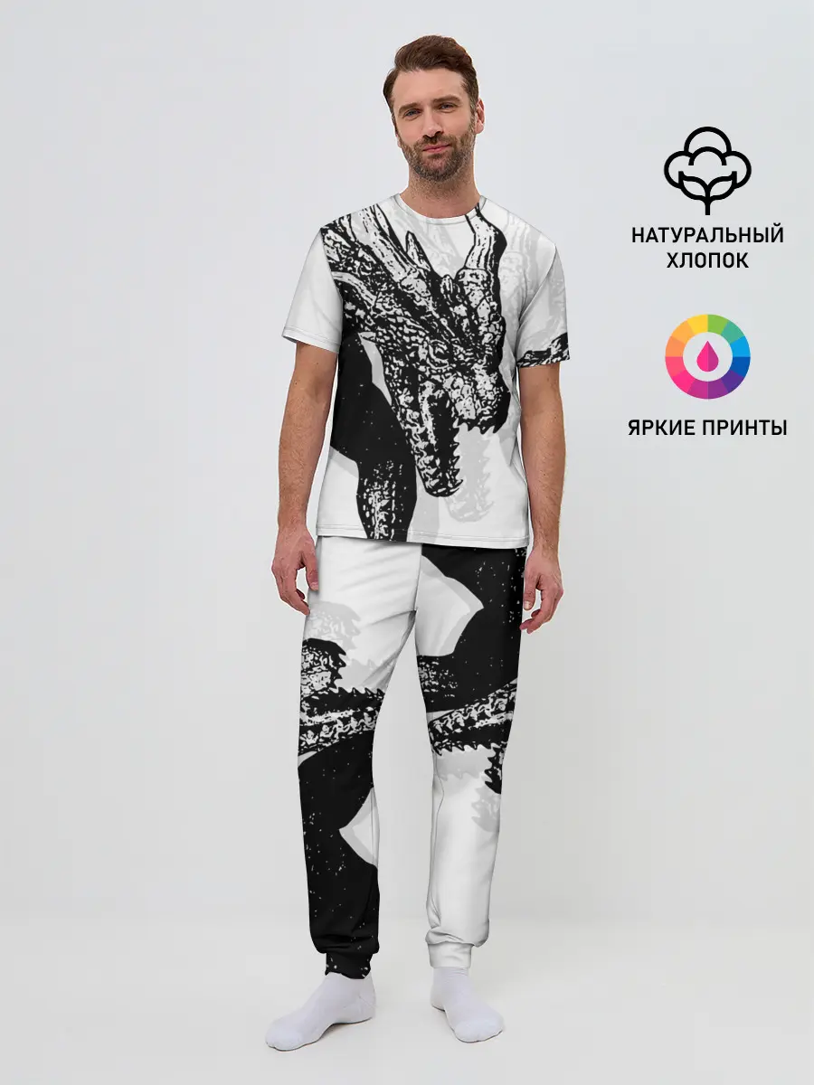 Мужская пижама с брюками / Dragon