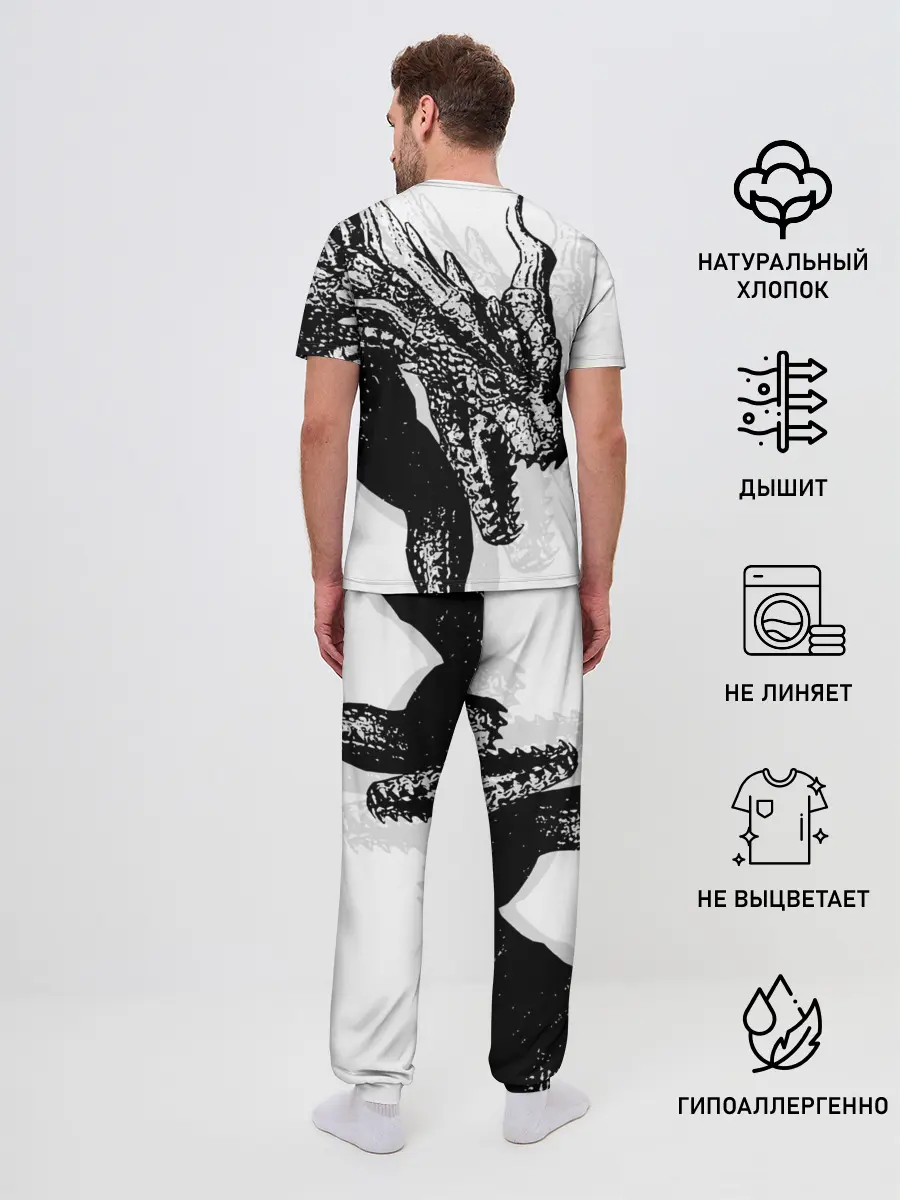 Мужская пижама с брюками / Dragon