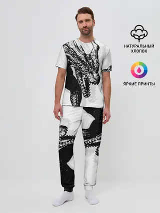Мужская пижама с брюками / Dragon
