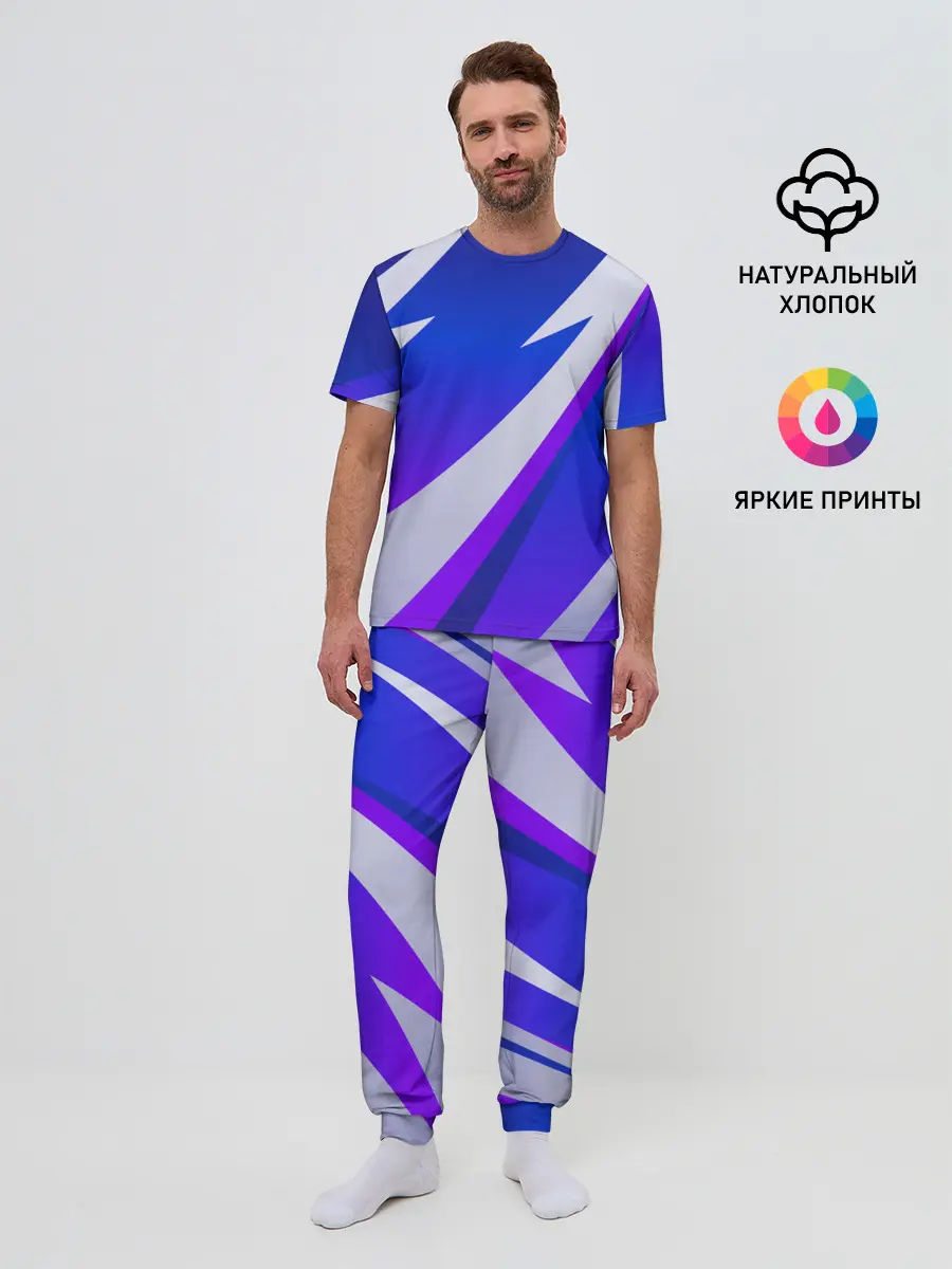 Мужская пижама с брюками / SPORT STYLE BLUE