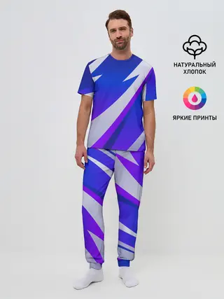 Мужская пижама с брюками / SPORT STYLE BLUE