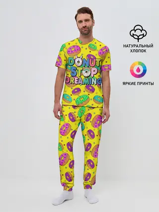 Мужская пижама с брюками / DONUTS