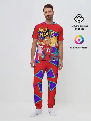 Мужская пижама с брюками / Эй Арнольд - В стиле 90-х