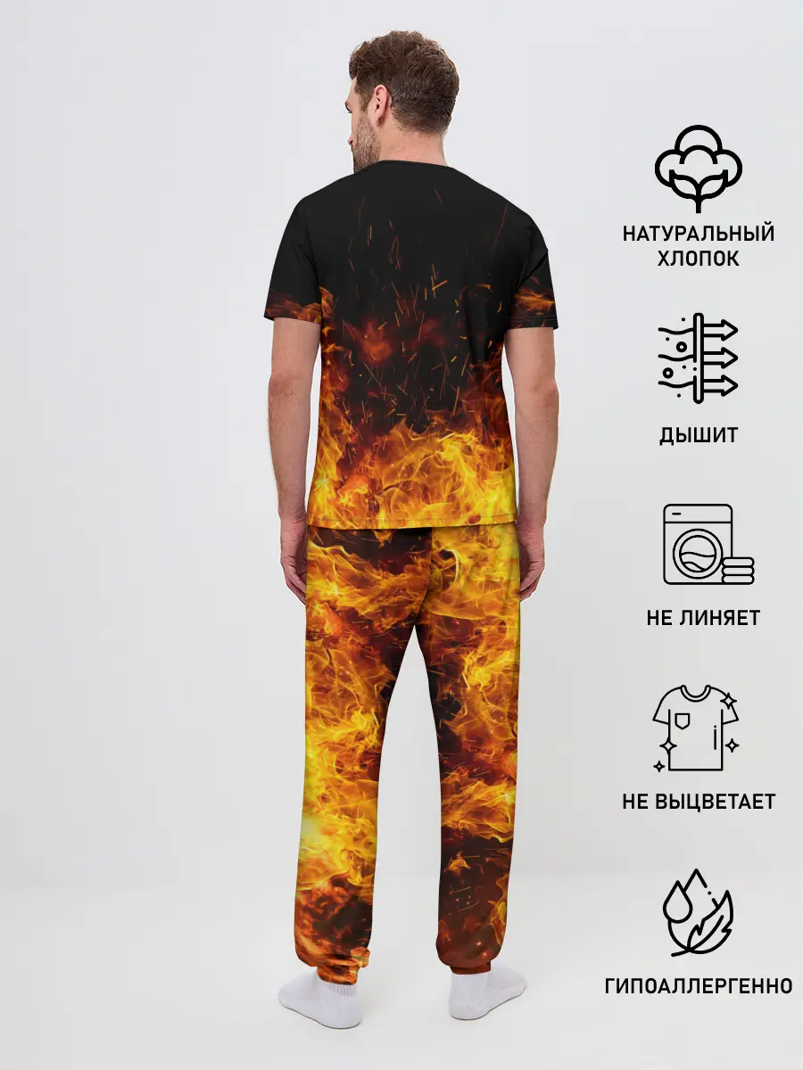 Мужская пижама с брюками / Переиграл и уничтожил