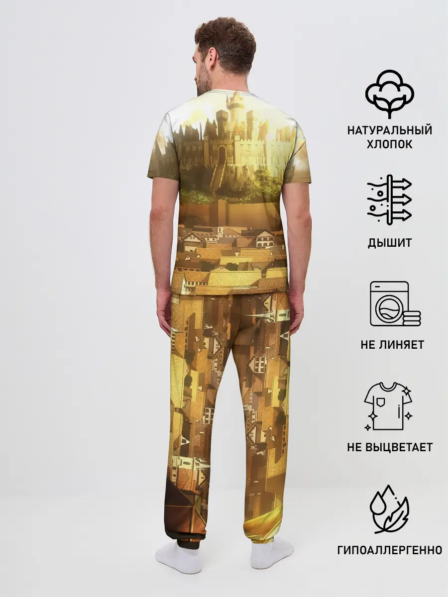 Мужская пижама с брюками / Чёрный клевер город