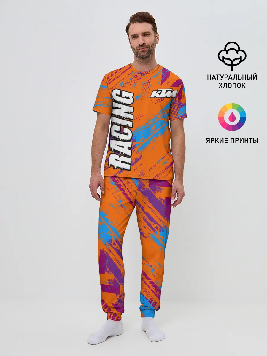 Мужская пижама с брюками / KTM MOTORCYCLES / КТМ МОТОЦИКЛЫ
