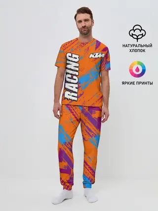 Мужская пижама с брюками / KTM MOTORCYCLES / КТМ МОТОЦИКЛЫ