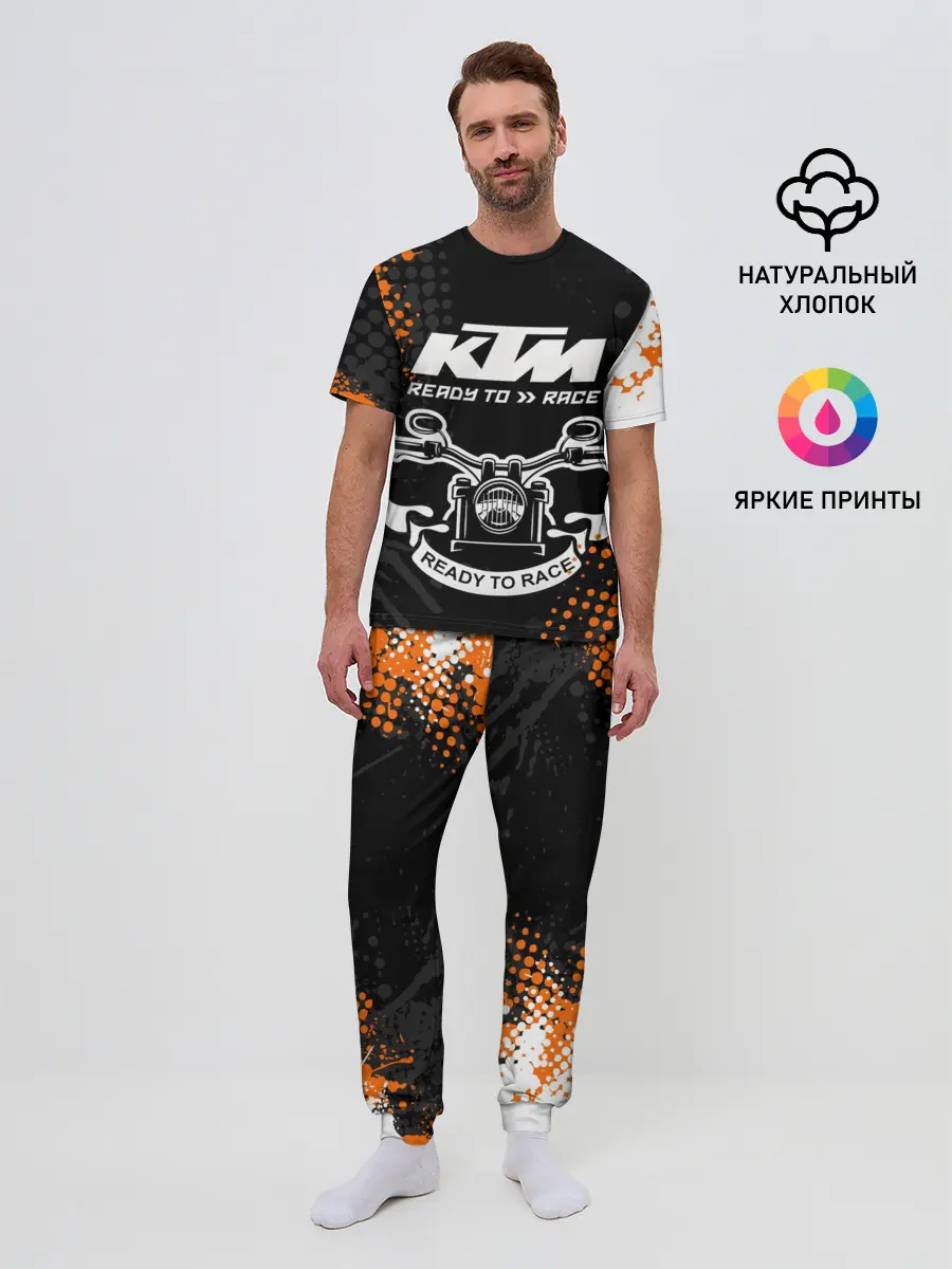 Мужская пижама с брюками / KTM MOTORCYCLES / КТМ МОТОЦИКЛЫ