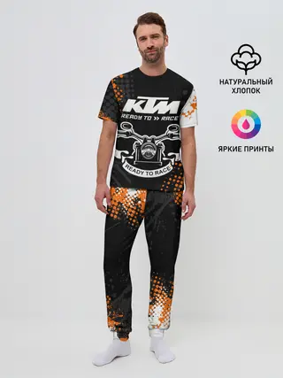 Мужская пижама с брюками / KTM MOTORCYCLES / КТМ МОТОЦИКЛЫ