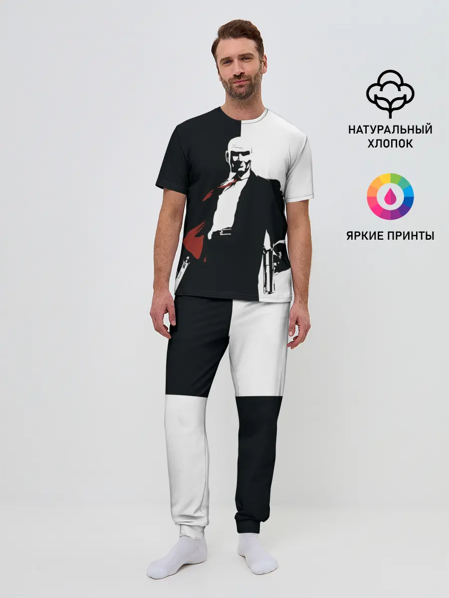 Мужская пижама с брюками / Hitman BW