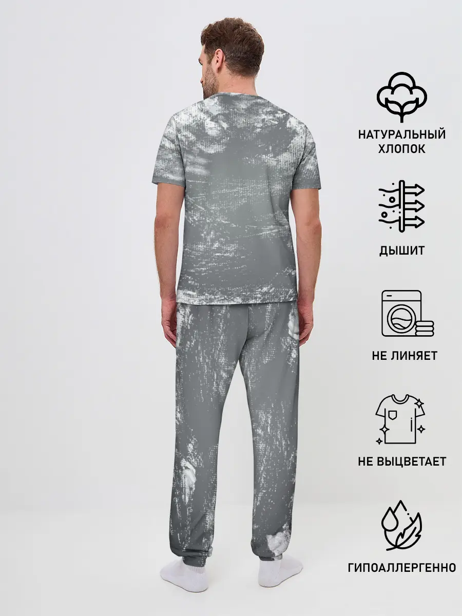 Мужская пижама с брюками / Крокодил и птичка Miam