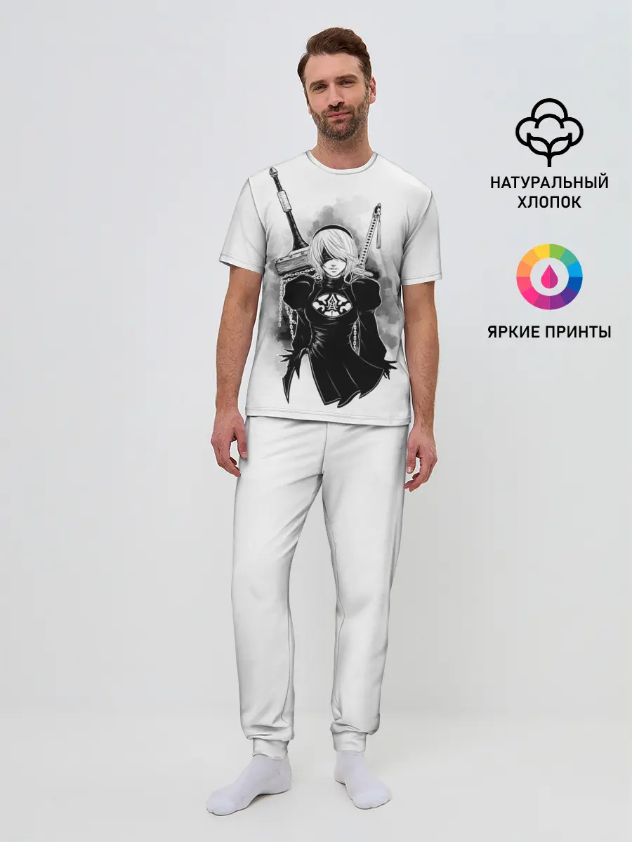 Мужская пижама с брюками / 2B | Nier Automata