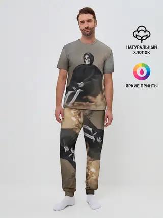 Мужская пижама с брюками / Сидячий Скелет