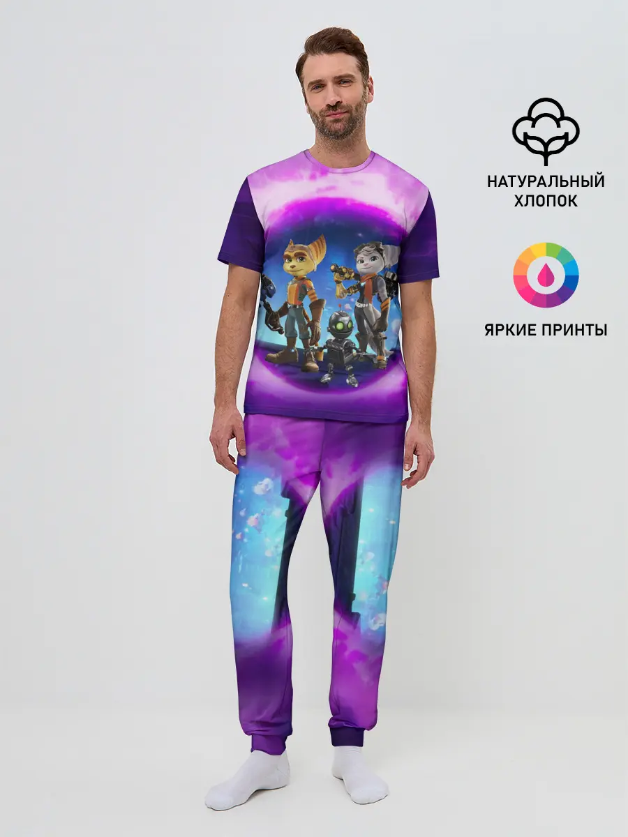 Мужская пижама с брюками / Ratchet & Clank 2 Rift Apart