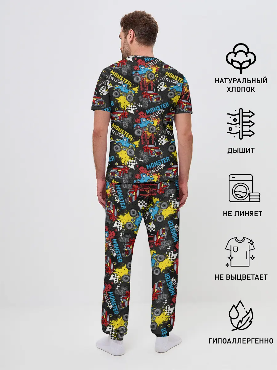 Мужская пижама с брюками / MONSTER TRUCK