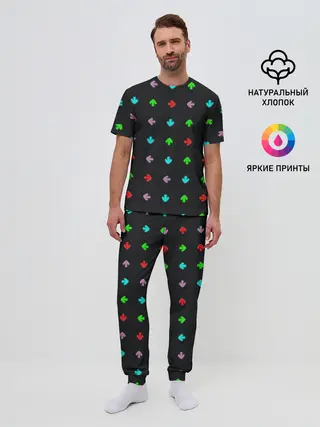 Мужская пижама с брюками / Friday night funky arrows