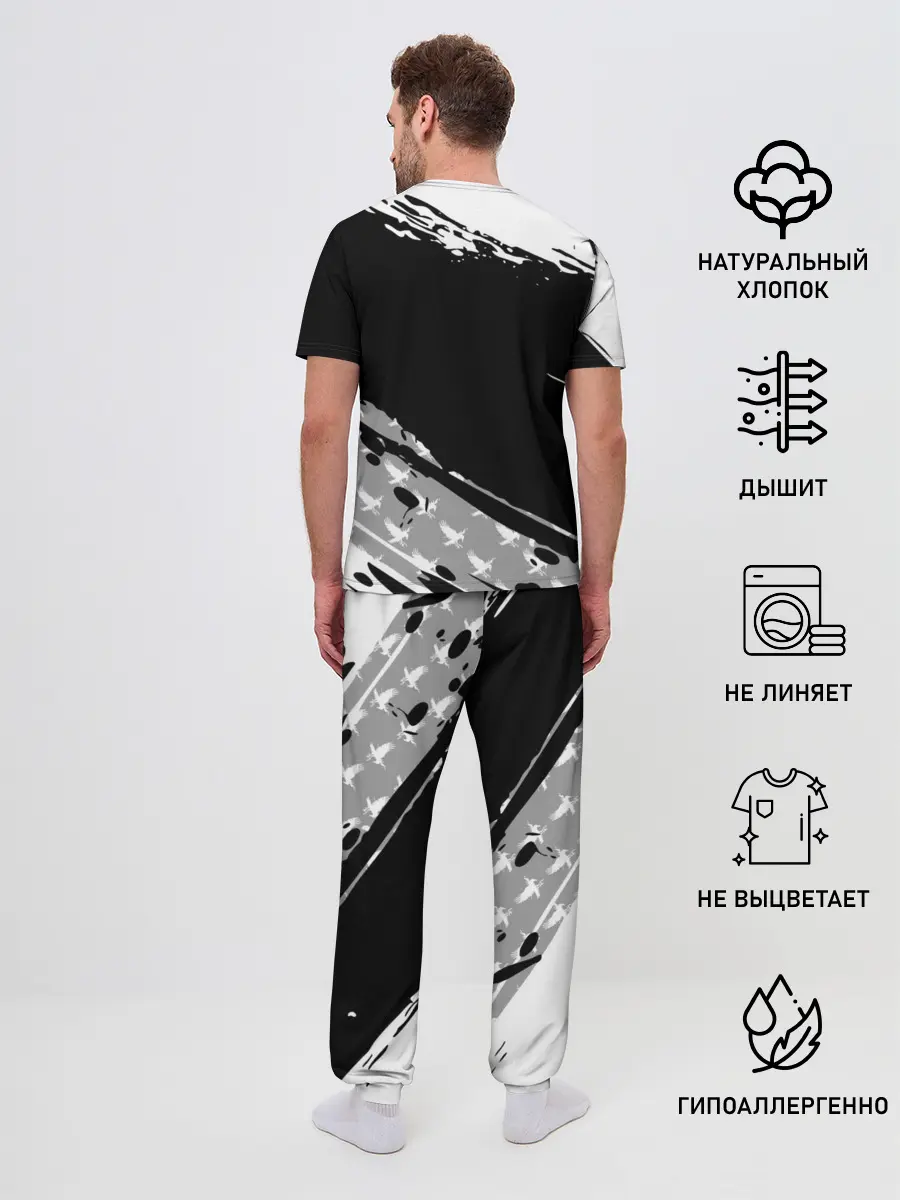Мужская пижама с брюками / Haikyuu!! Ворон иероглиф