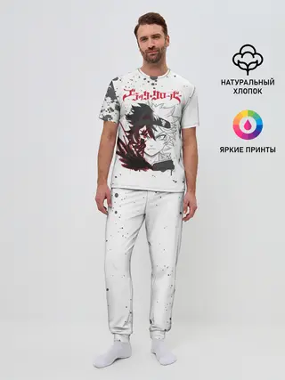 Мужская пижама с брюками / Черный Аста | Чёрный клевер