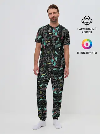 Мужская пижама с брюками / Магия