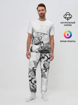 Мужская пижама с брюками / A demon on a horse