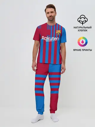 Мужская пижама с брюками / Форма Барселоны 2021/2022