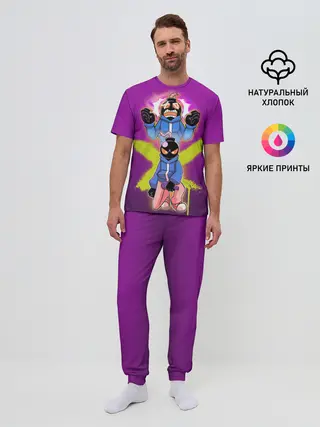 Мужская пижама с брюками / whitty граффити