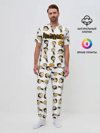 Мужская пижама с брюками / Команда школы Карасуно | Haikyuu!!