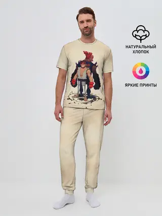 Мужская пижама с брюками / Рю и Акума