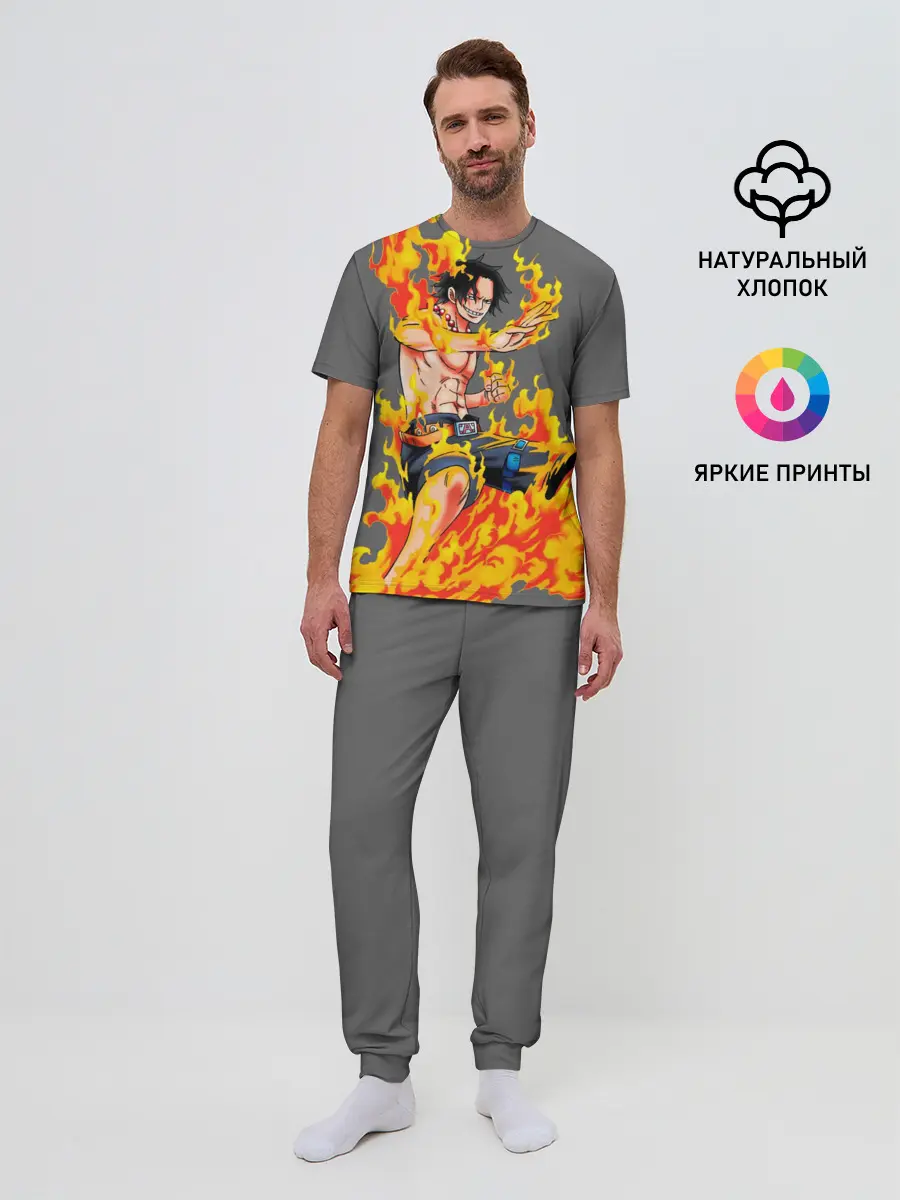 Мужская пижама с брюками / Портгас Д Эйс из One Piece