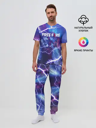 Мужская пижама с брюками / FREEFIRE | КОРОЛЕВСКАЯ БИТВА