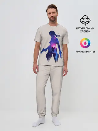 Мужская пижама с брюками / Лара с оружием