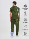 Мужская пижама с брюками / Летние дубы