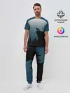 Мужская пижама с брюками / ВОЛК И ЛУНА 3D