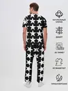 Мужская пижама с брюками / Белые звёзды на чёрном фоне