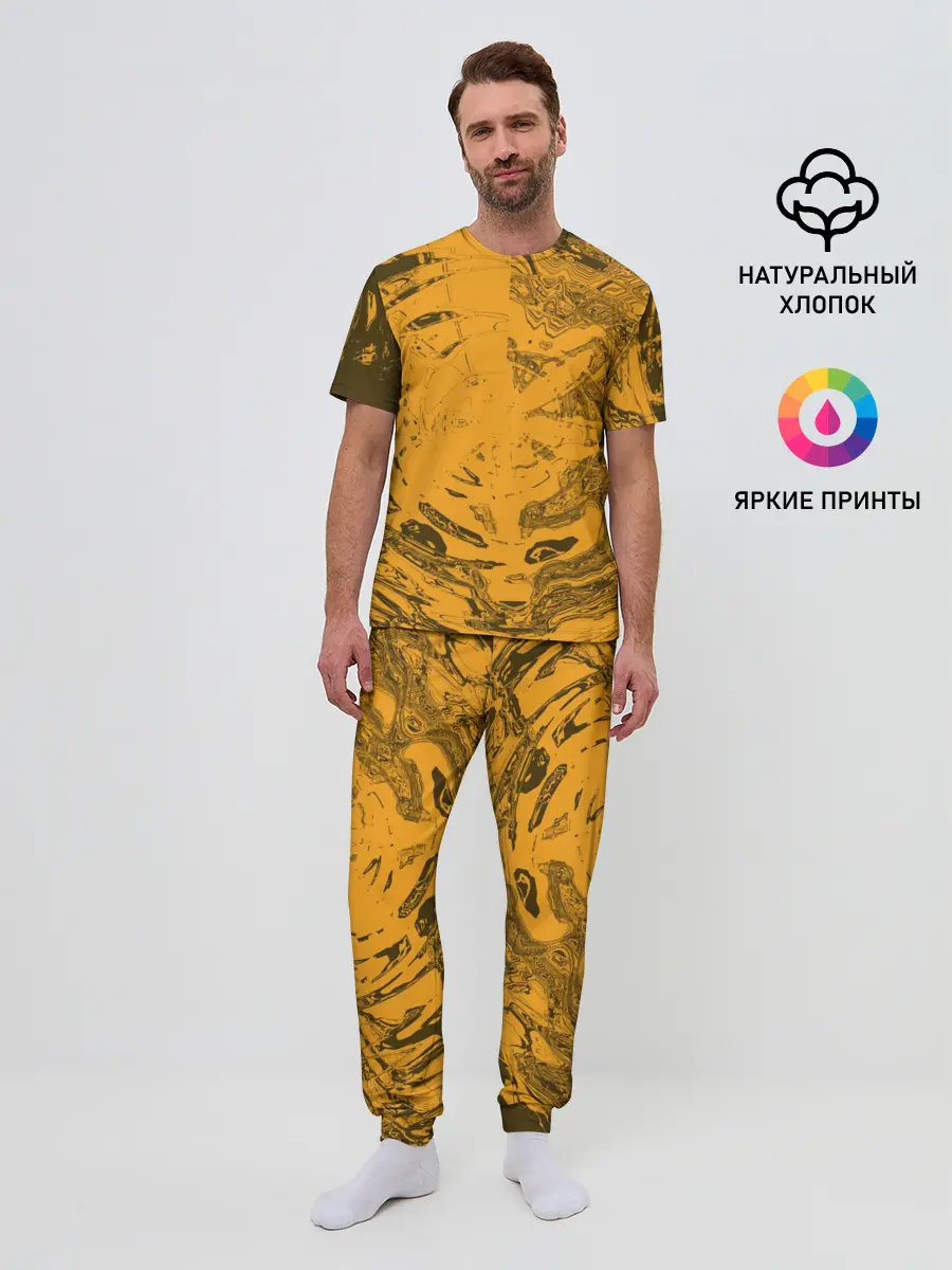 Мужская пижама с брюками / Сплющенная сфера