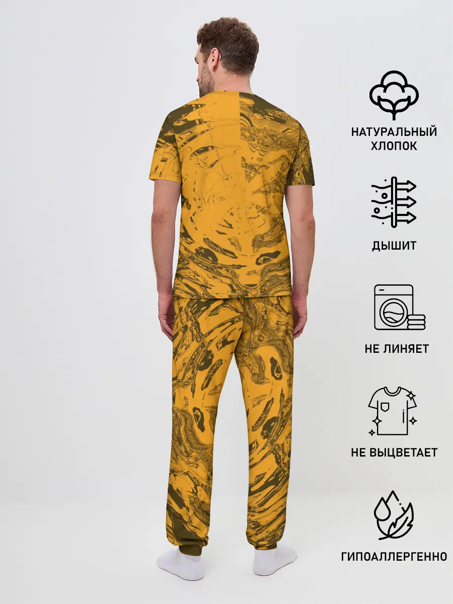 Мужская пижама с брюками / Сплющенная сфера