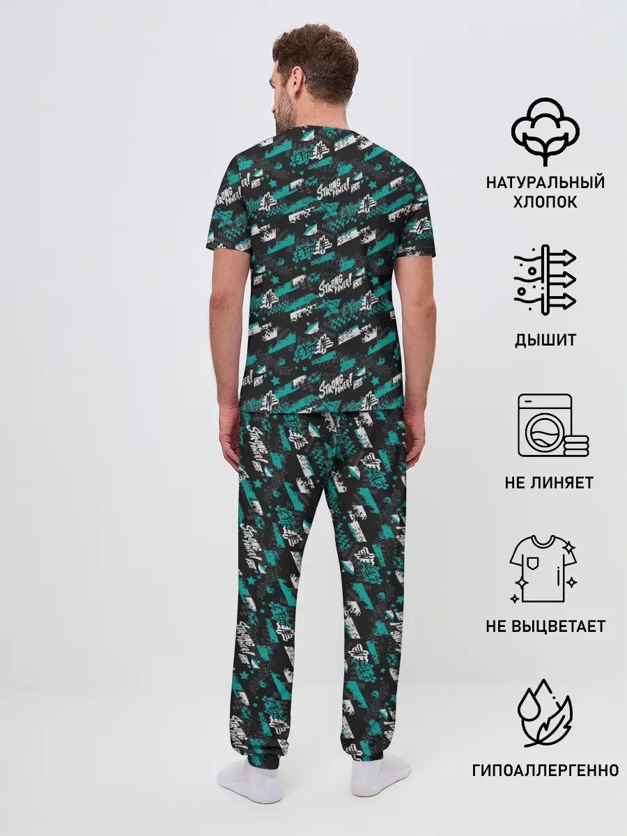 Мужская пижама с брюками / Strong Power