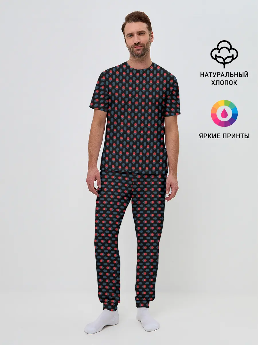 Мужская пижама с брюками / Скандинавские орнаменты
