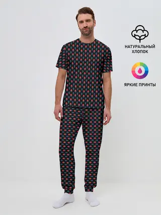 Мужская пижама с брюками / Скандинавские орнаменты
