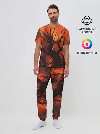 Мужская пижама с брюками / ДРЕВО ХАОС 3D