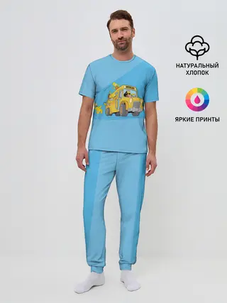 Мужская пижама с брюками / Автобус в Неверленд