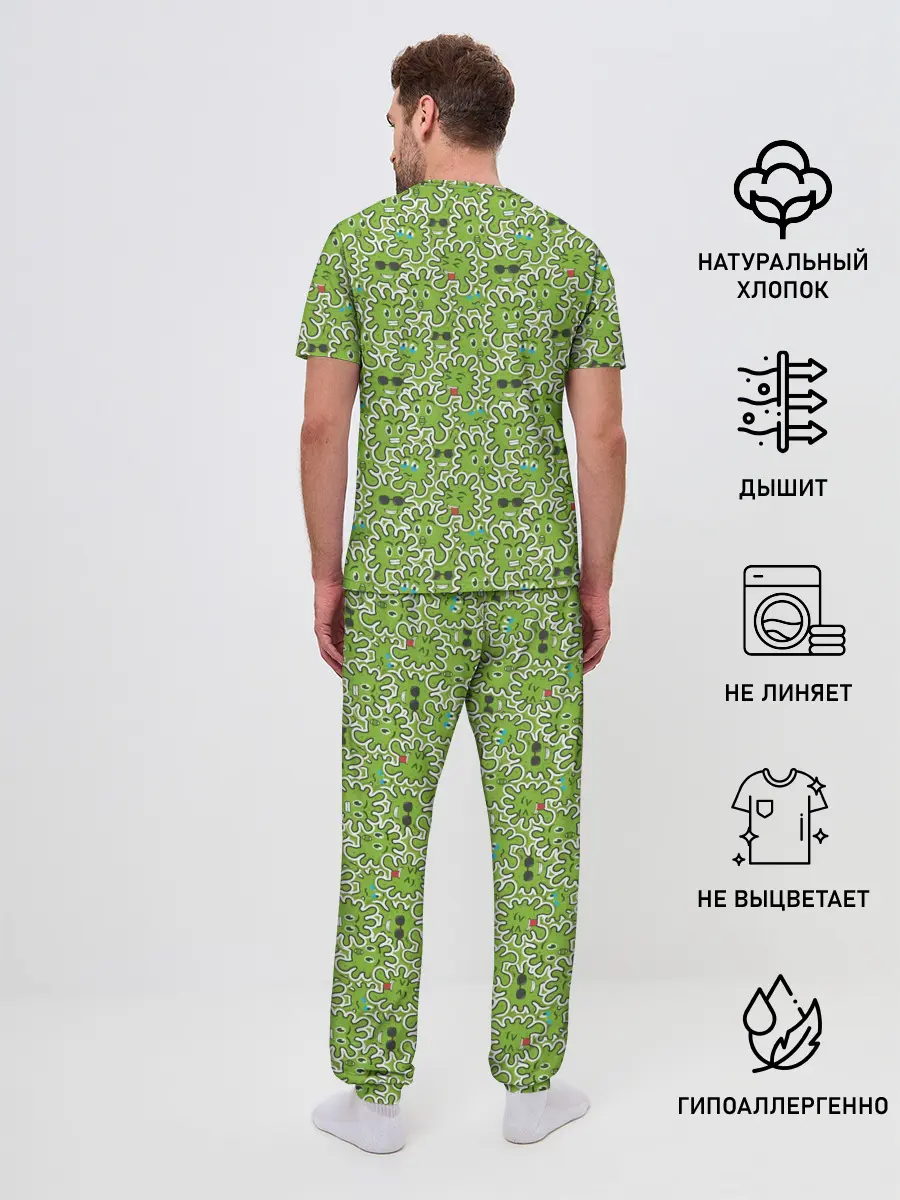 Мужская пижама с брюками / КоронаВирус